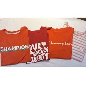 Lot 4 Women's Short Sleeve Graphic T-Shirts‎ L/XL Casual Athleisure streetwear